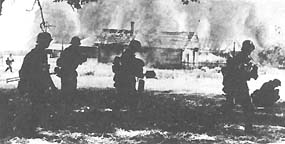 German punitive expedition is burning down the village of Vyado
